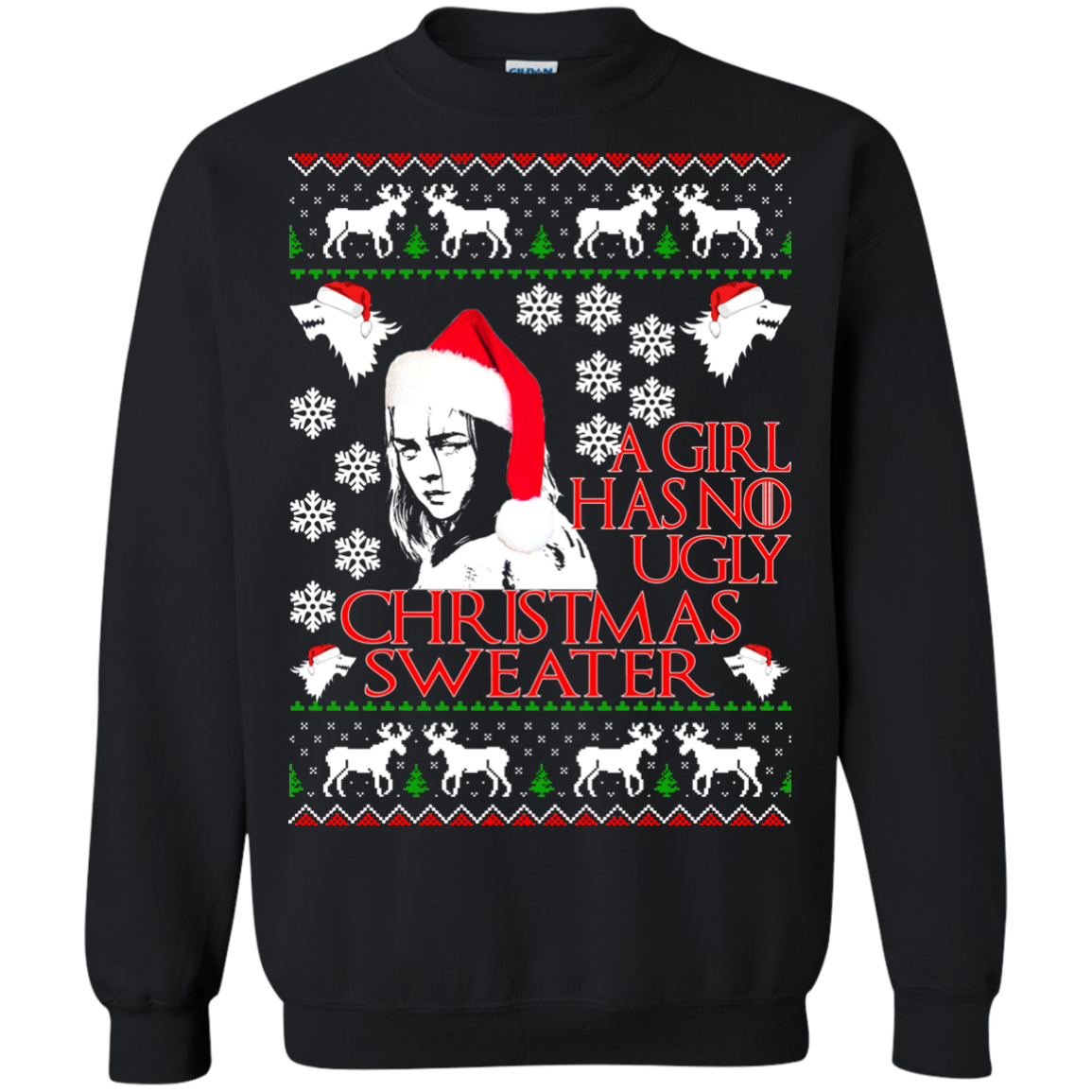 Game Of Thrones - A Girl Has No Ugly Christmas Sweater - TeeDragons