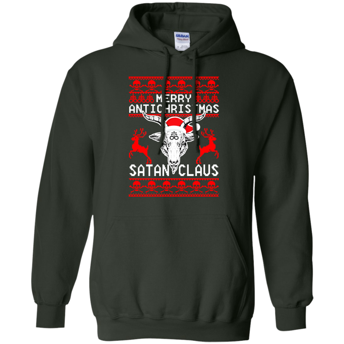 Merry Antichristmas Satan Claus Ugly Christmas Sweater - TeeDragons
