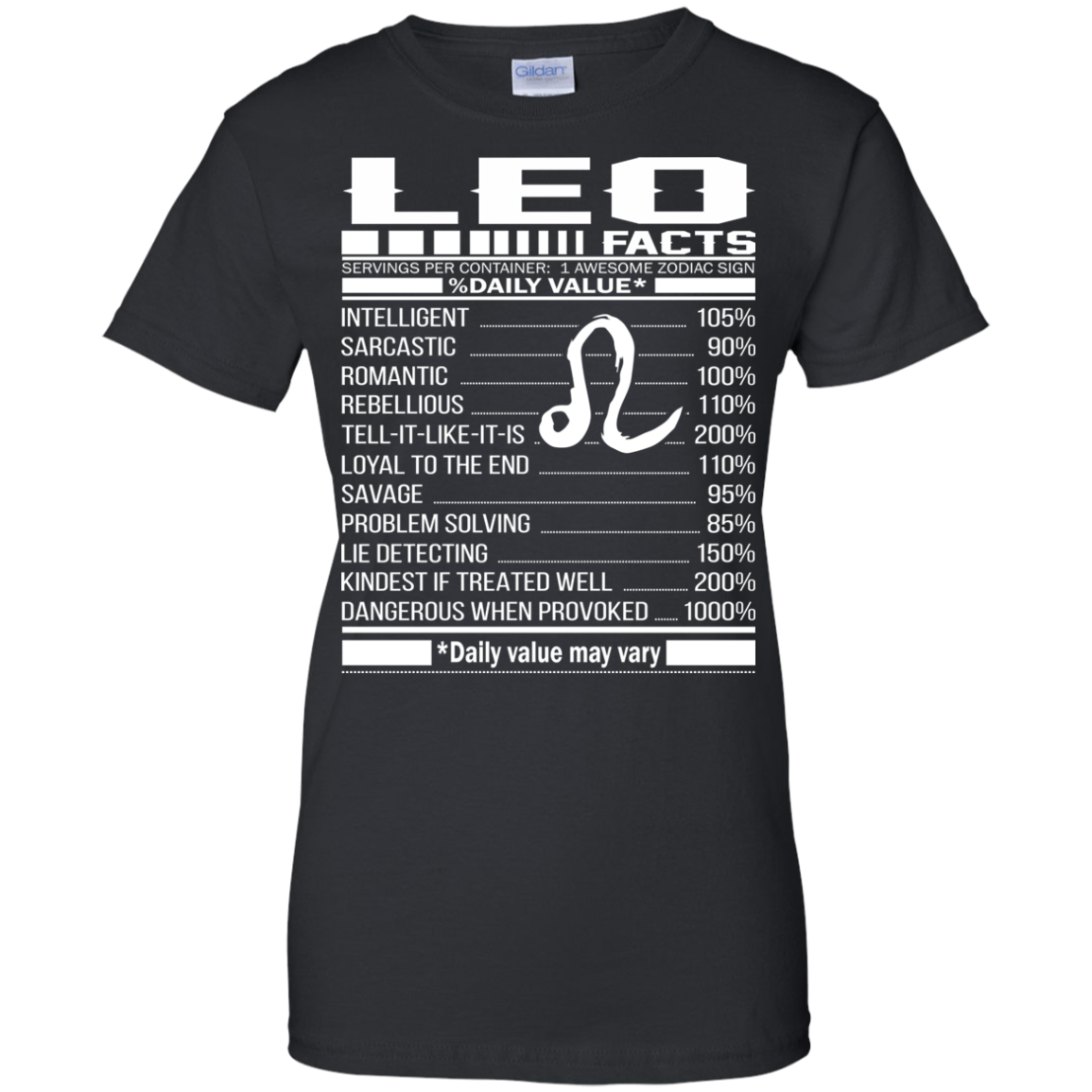 Leo Facts - Awesome Zodiac Sign - %Daily Value Shirt, Hoodie, Tank - TeeDragons