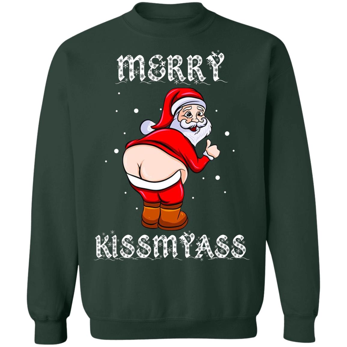 Santa Merry Kiss My Ass Shirt