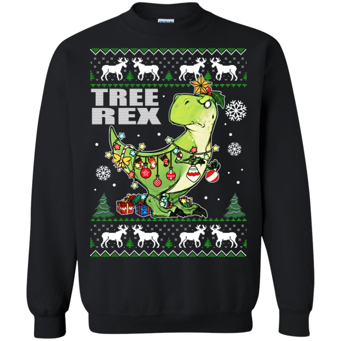 Tree Rex Ugly Christmas Sweater - TeeDragons