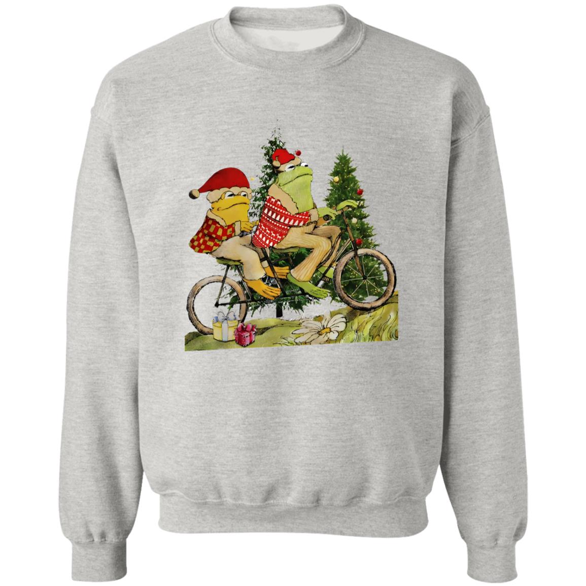 Frog And Toad On The Bike Christmas Shirt