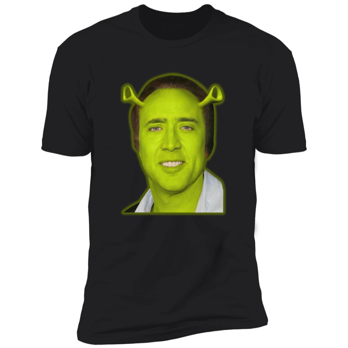 Shrek And Nicolas Cage Face Shirt