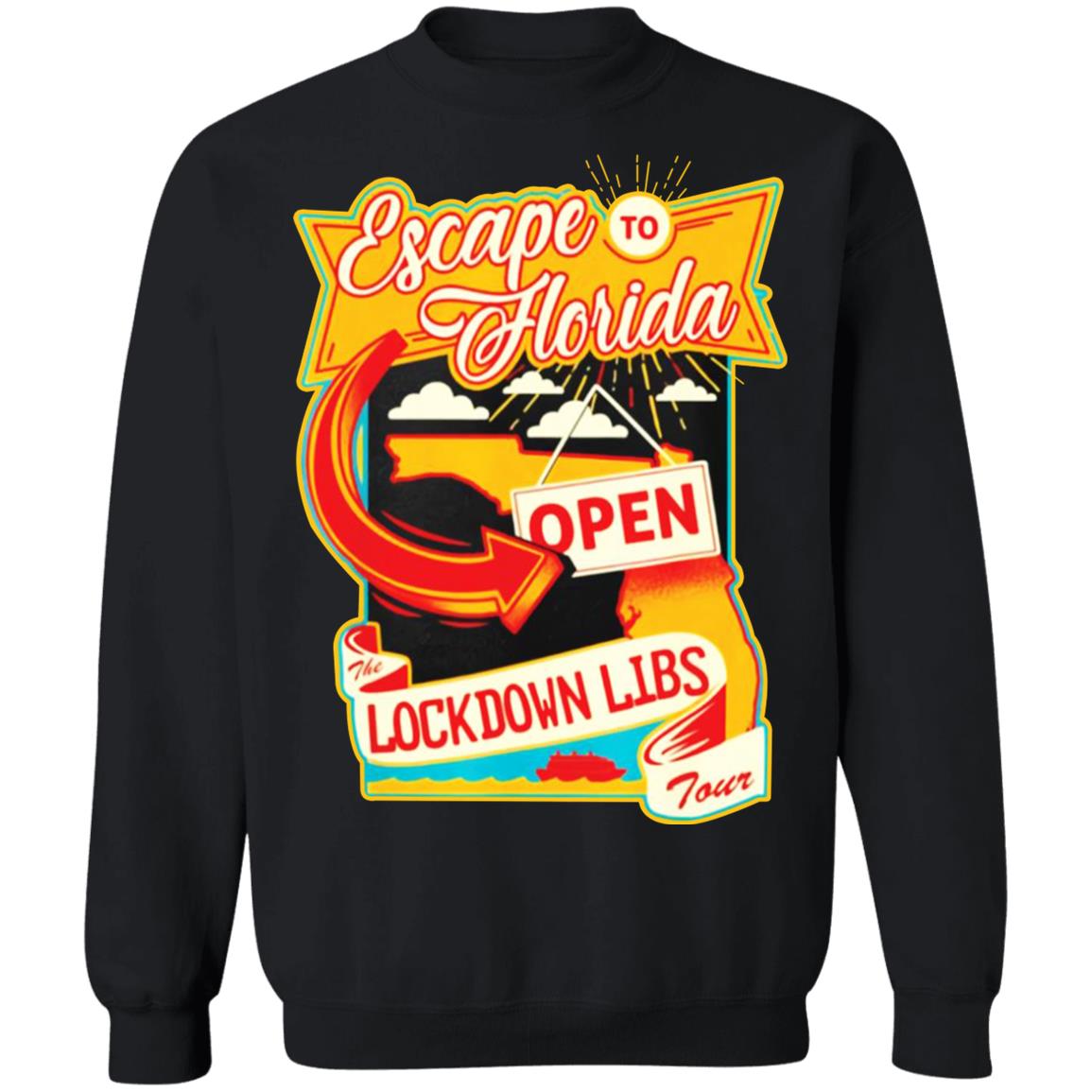 Desantis Escape To Florida Open Lockdown Libs Tour Shirt