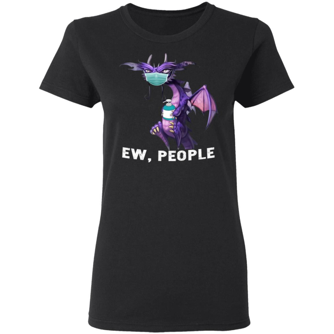 Grumpy Dragon - Ew People Shirt - TeeDragons