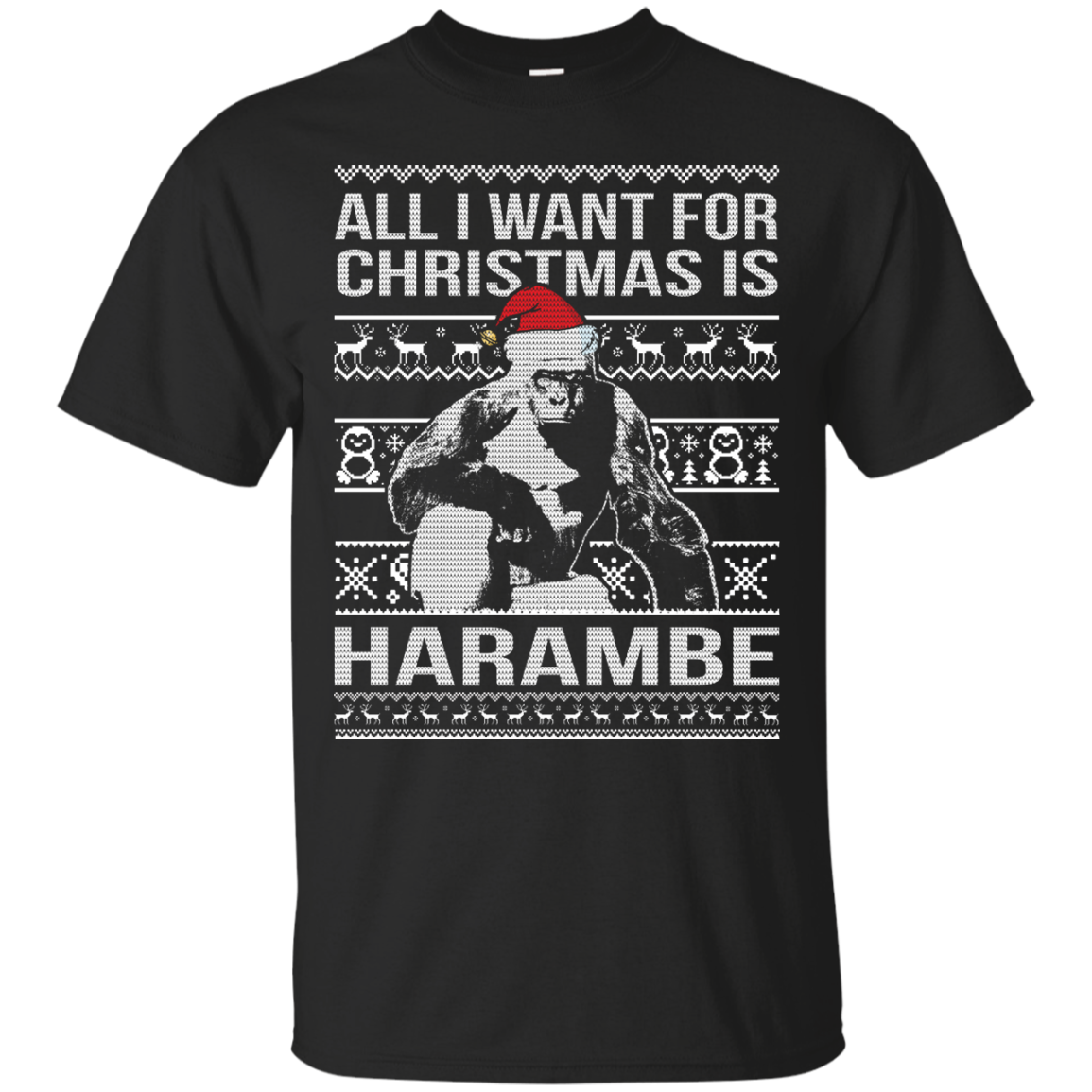 All I Want For Christmas Is Harambe Christmas Sweater - TeeDragons