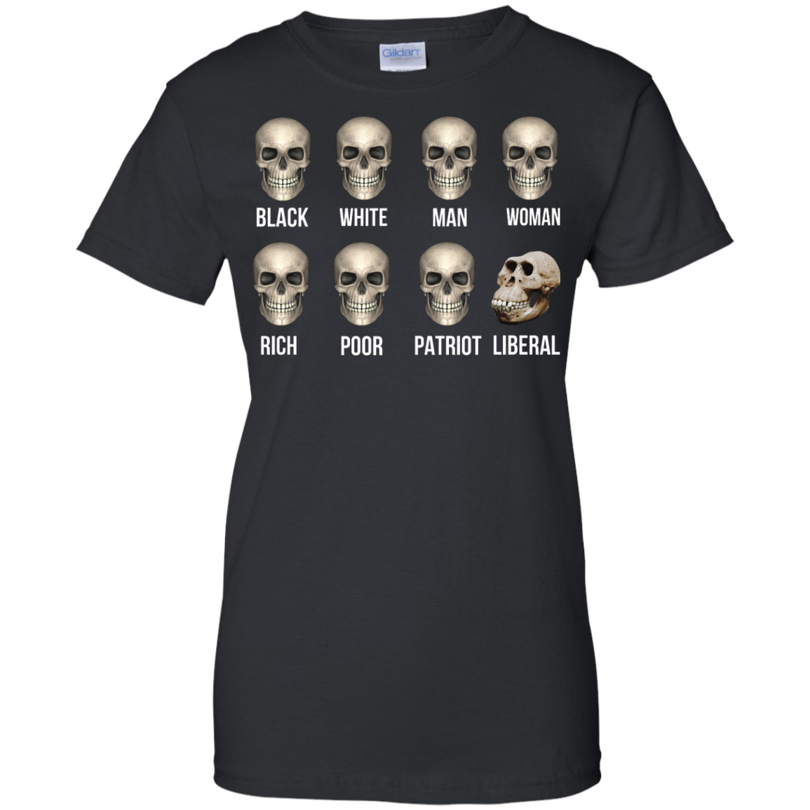 Skulls of Modern America -  All people was created equal except Liberal skull shirt - TeeDragons