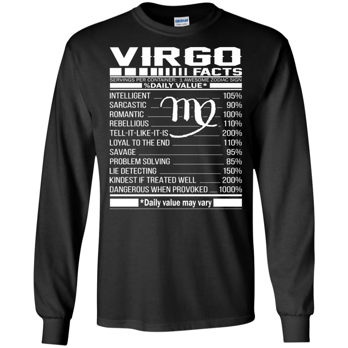 Virgo Facts - Awesome Zodiac Sign - %Daily Value Shirt, Hoodie, Tank - TeeDragons