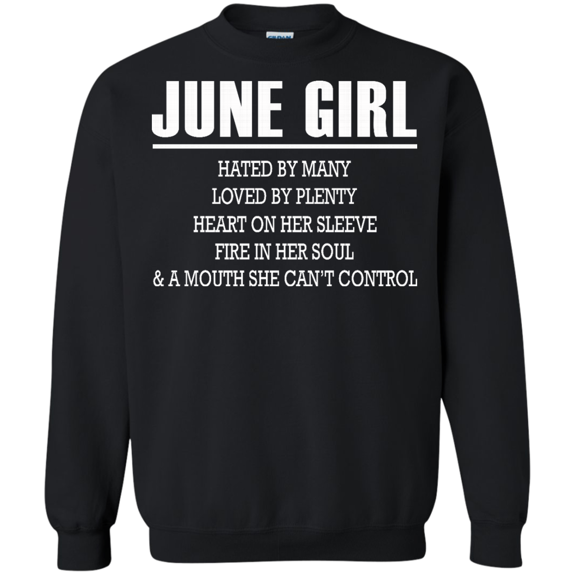 June Girl - Hated By Many, Loved By Plenty Heart On Her Sleeve T-Shirt - TeeDragons