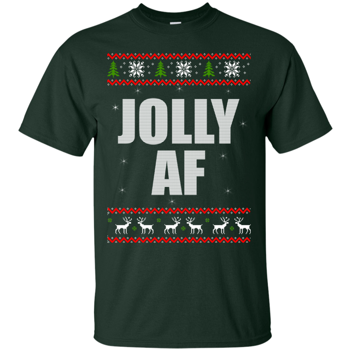 Jolly AF Christmas Sweater, Hoodie - TeeDragons