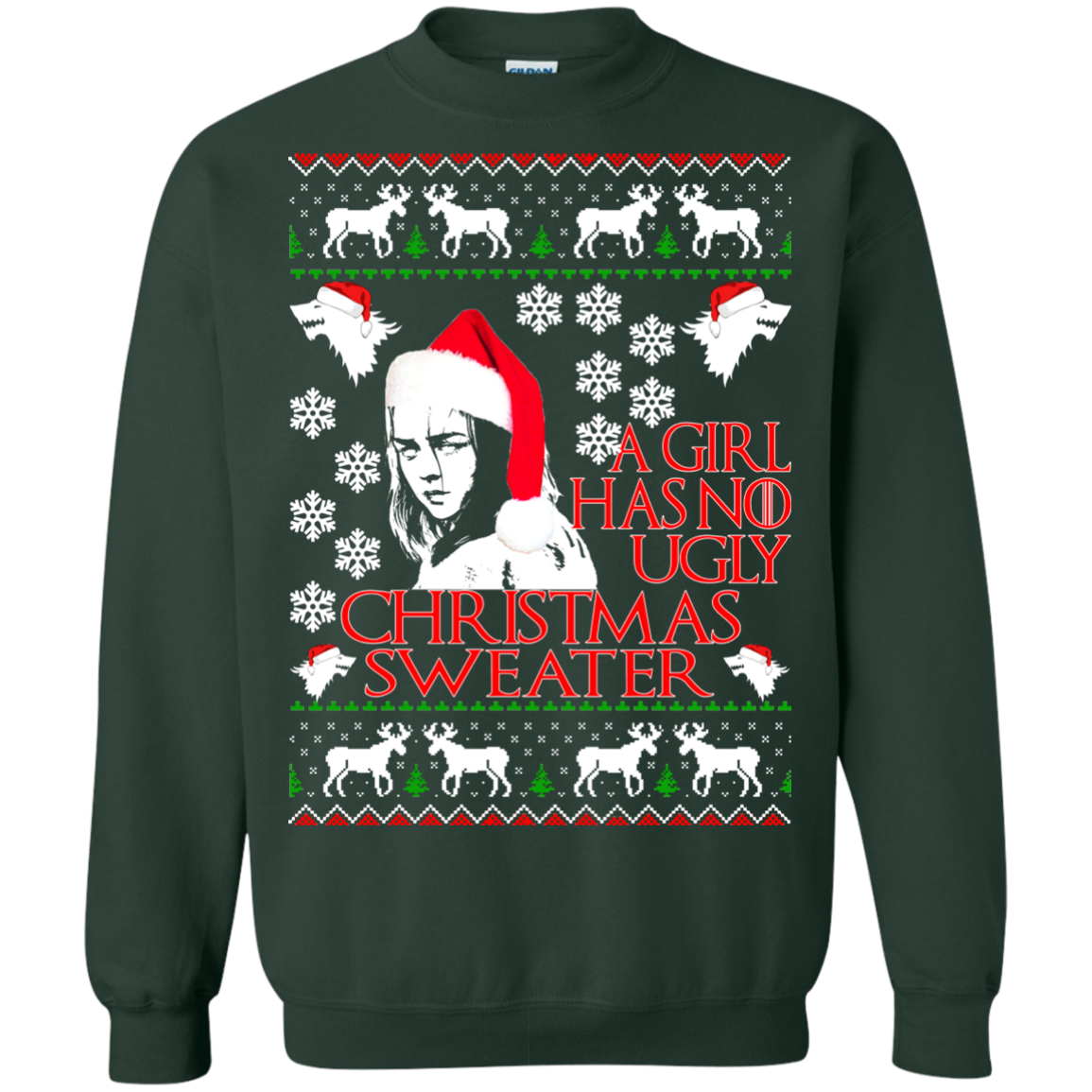 Game Of Thrones - A Girl Has No Ugly Christmas Sweater - TeeDragons