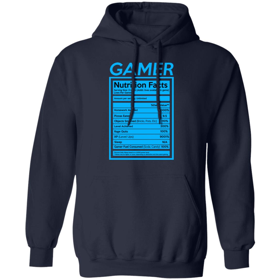 Gamer Nutrition Facts Shirt