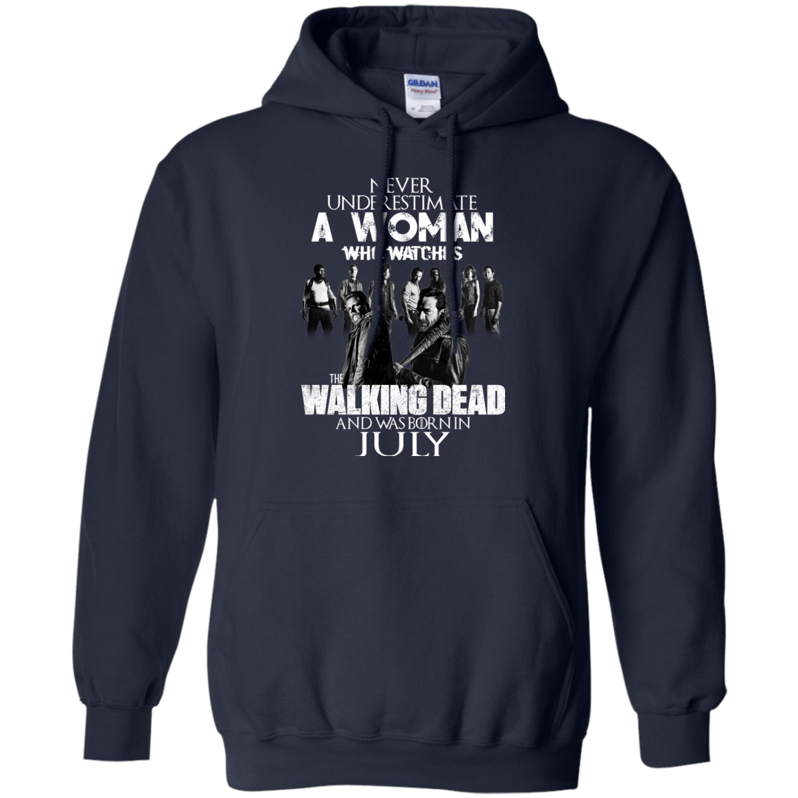 Never Underestimate A Woman Who Watches The Walking Dead And Was Born In July T-Shirt - TeeDragons