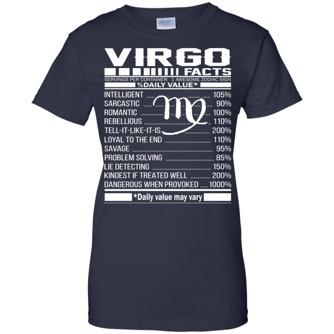 Virgo Facts - Awesome Zodiac Sign - %Daily Value Shirt, Hoodie, Tank - TeeDragons