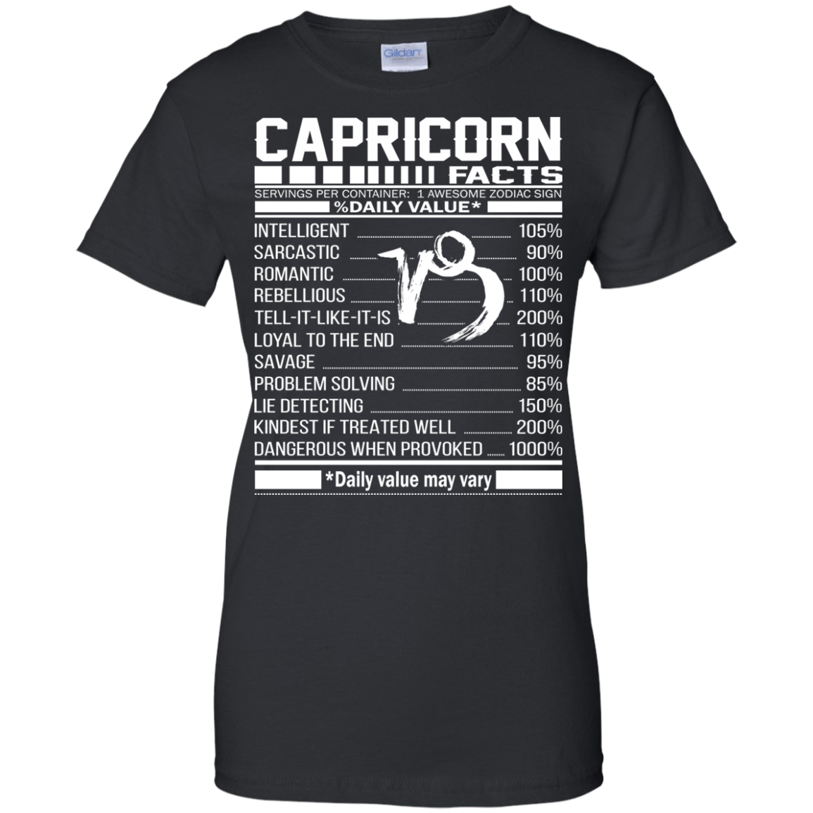 Capricorn Facts - Awesome Zodiac Sign - %Daily Value Shirt, Hoodie, Tank - TeeDragons