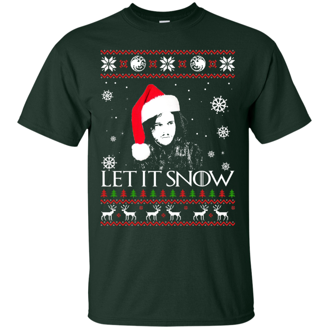 Game Of Thrones Jon Snow Let It Snow Christmas Sweater - TeeDragons