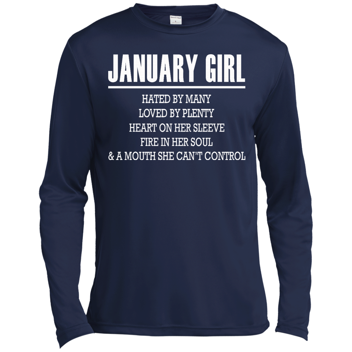January Girl - Hated By Many, Loved By Plenty Heart On Her Sleeve T-Shirt - TeeDragons