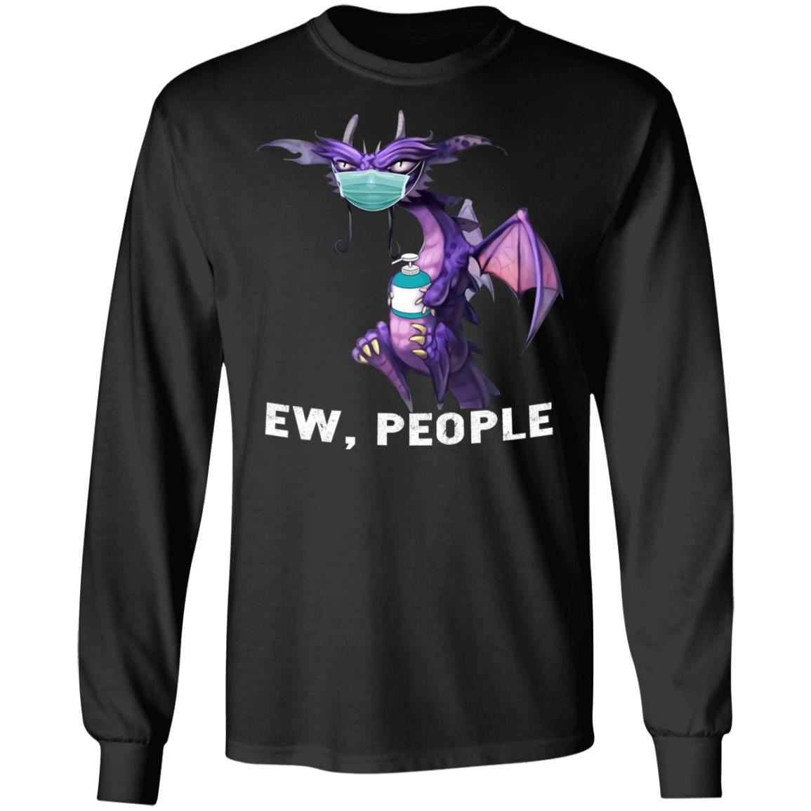 Grumpy Dragon - Ew People Shirt - TeeDragons
