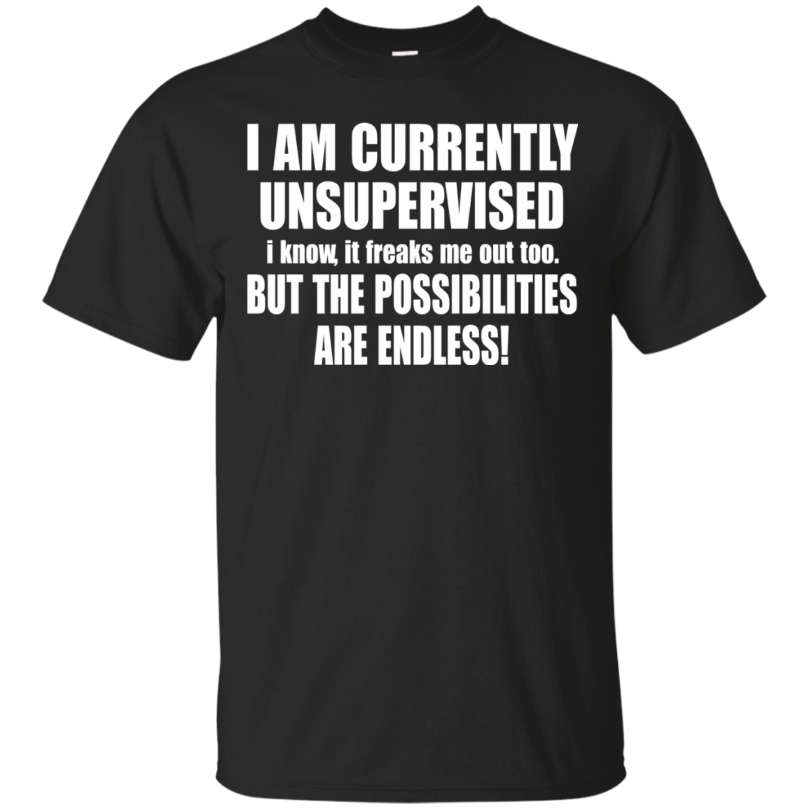 I Am Currently Unsupervised - But The Possibilities Are Endless T-Shirt - TeeDragons