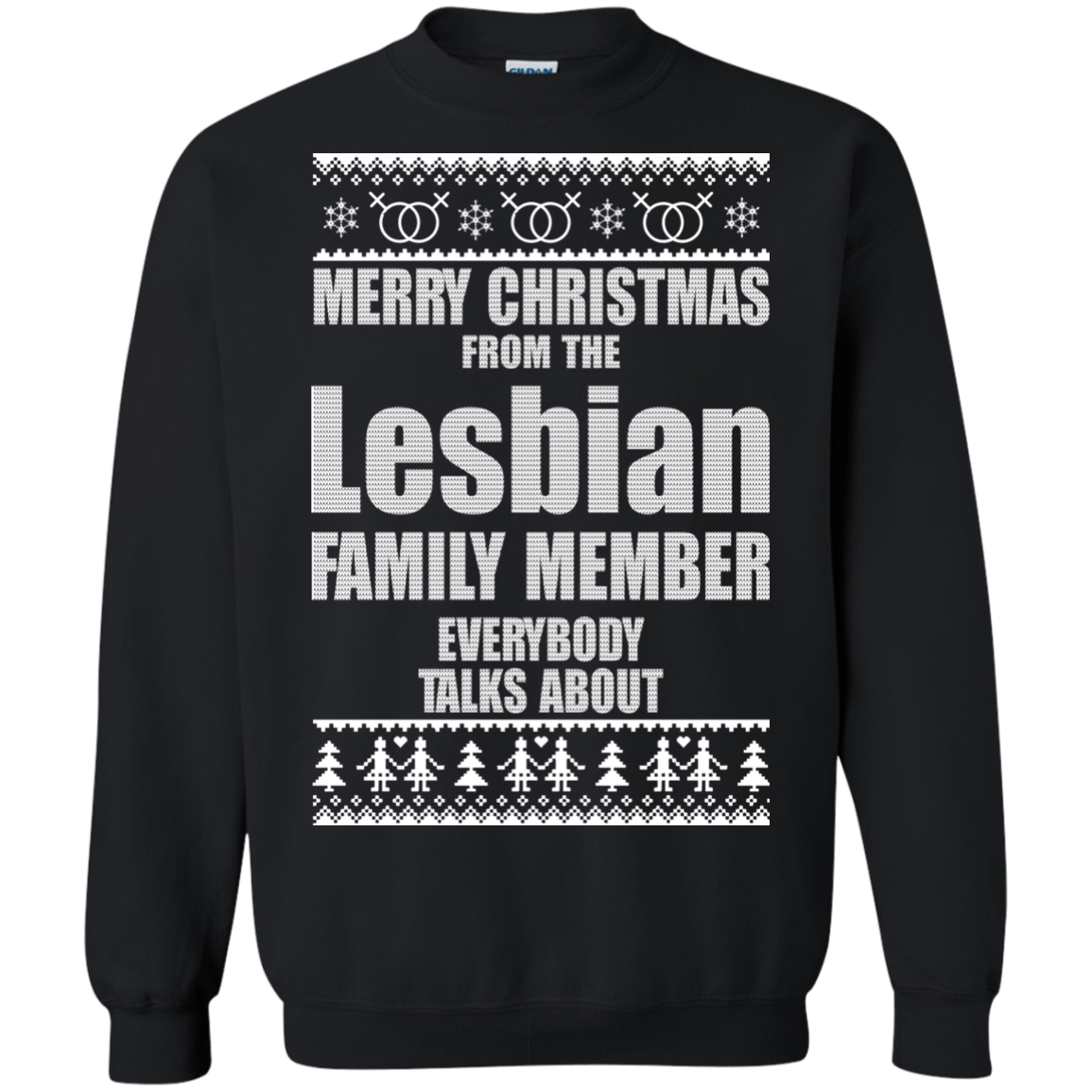 Merry Christmas From The Lesbian Family Member Christmas Sweater - TeeDragons