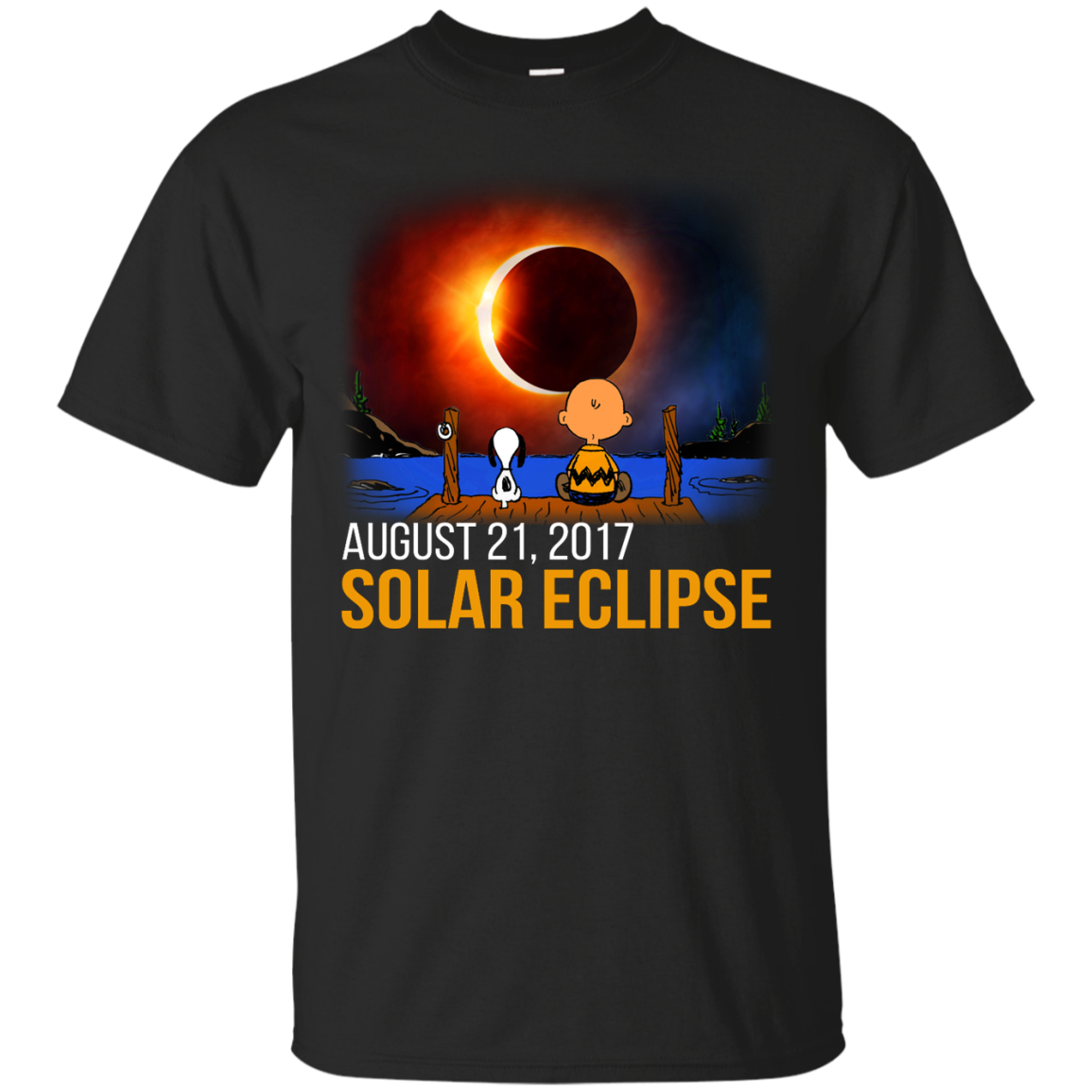 Snoopy and Charlie Brown - Solar Eclipse August 21, 2017 Shirt, Hoodie - TeeDragons