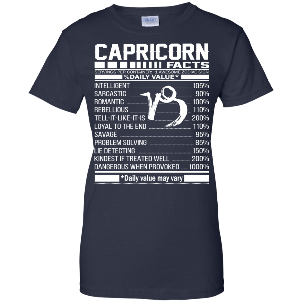 Capricorn Facts - Awesome Zodiac Sign - %Daily Value Shirt, Hoodie, Tank - TeeDragons