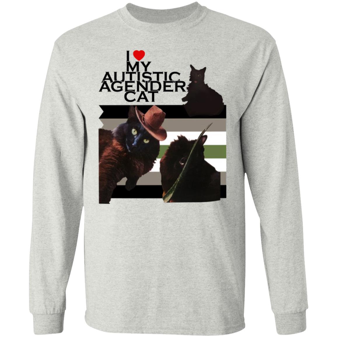 I Love My Autistic Agender Cat Shirt