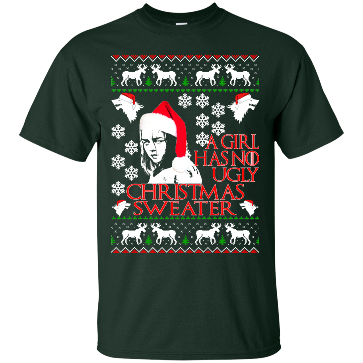 Game Of Thrones - A Girl Has No Ugly Christmas Sweater - TeeDragons