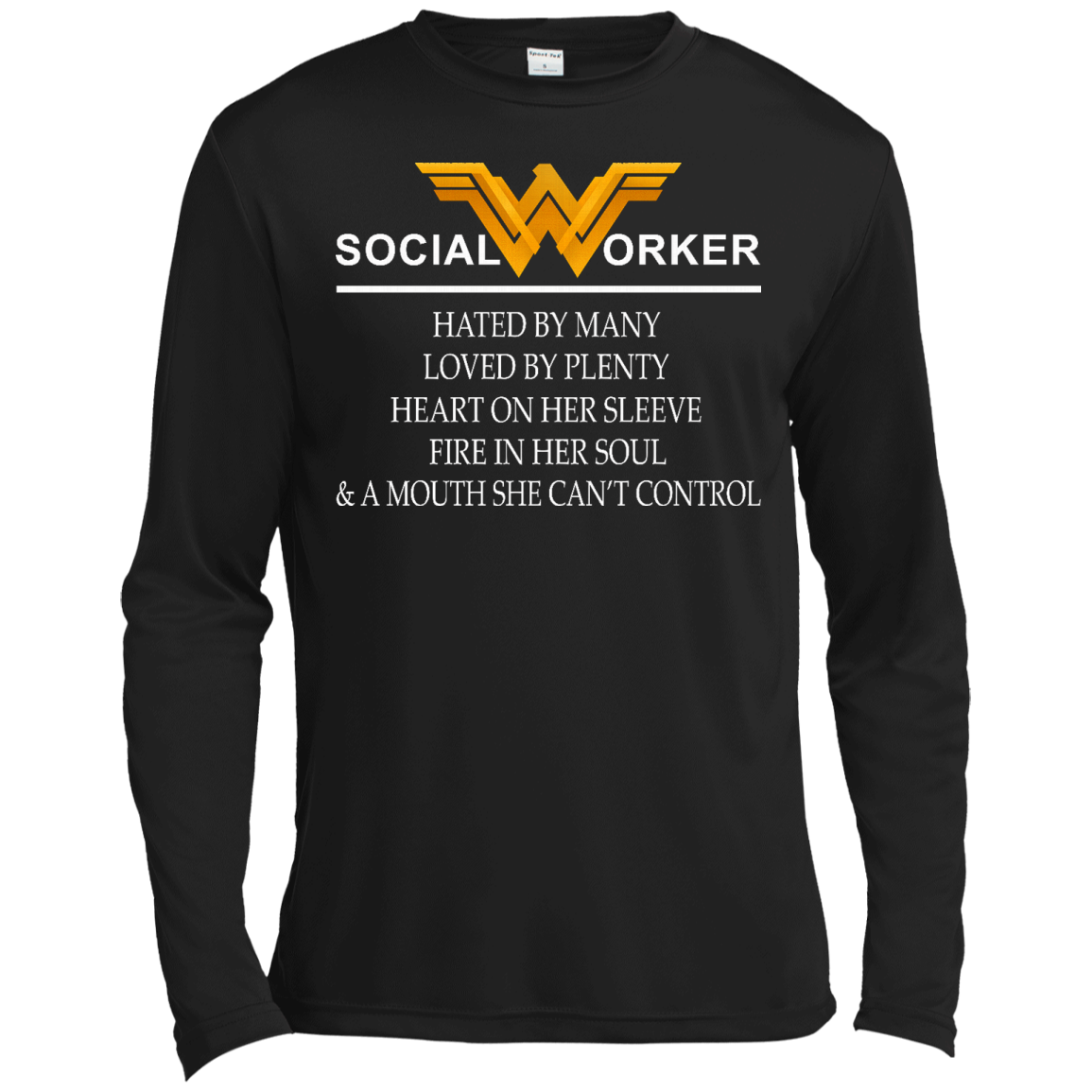 Social Worker - Hated By Many, Loved By Plenty Heart On Her Sleeve T-Shirt - TeeDragons