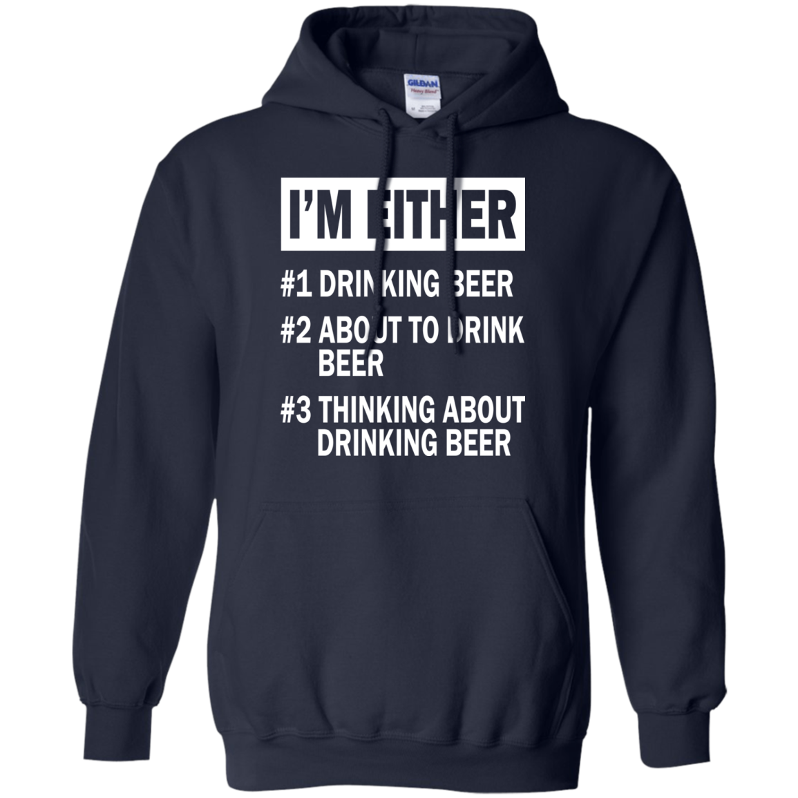 I'm Either - Drinking Beer - About To Drink Beer - Thinking About Drinking Beer T-shirt - TeeDragons