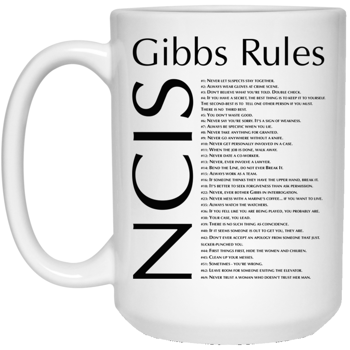 NCIS Gibbs Rules Mugs - TeeDragons