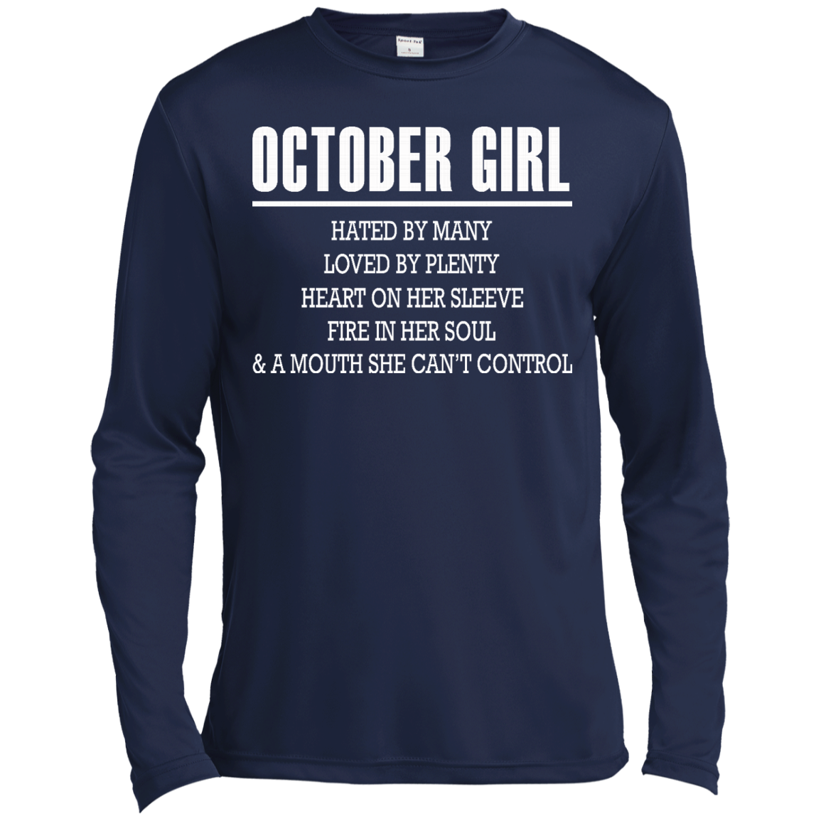 October Girl - Hated By Many, Loved By Plenty Heart On Her Sleeve T-Shirt - TeeDragons