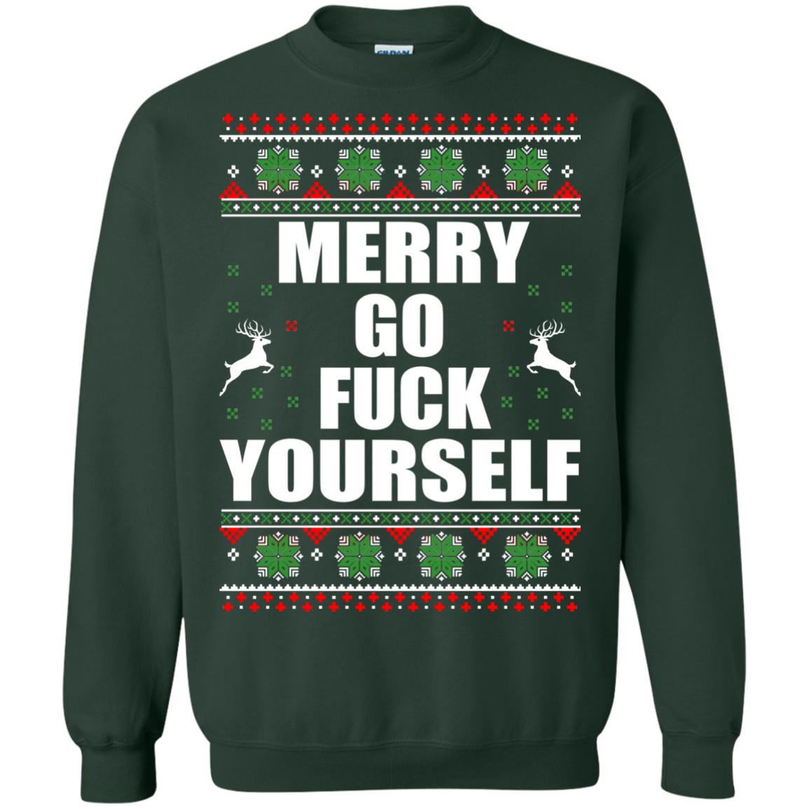 Merry Go Fuck Yourself Christmas Sweater - TeeDragons