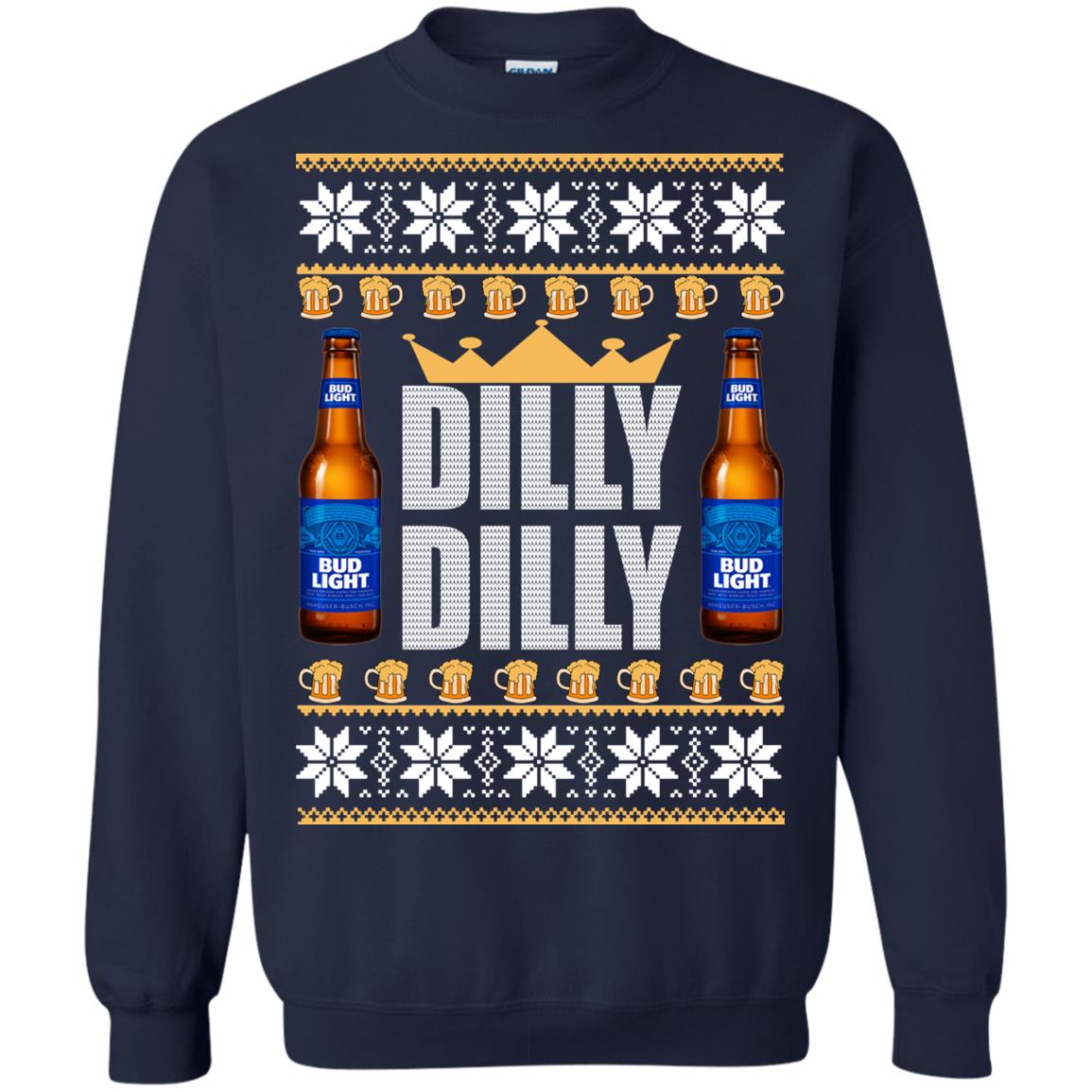 Bud Light Dilly Dilly Beer Christmas Sweater - TeeDragons