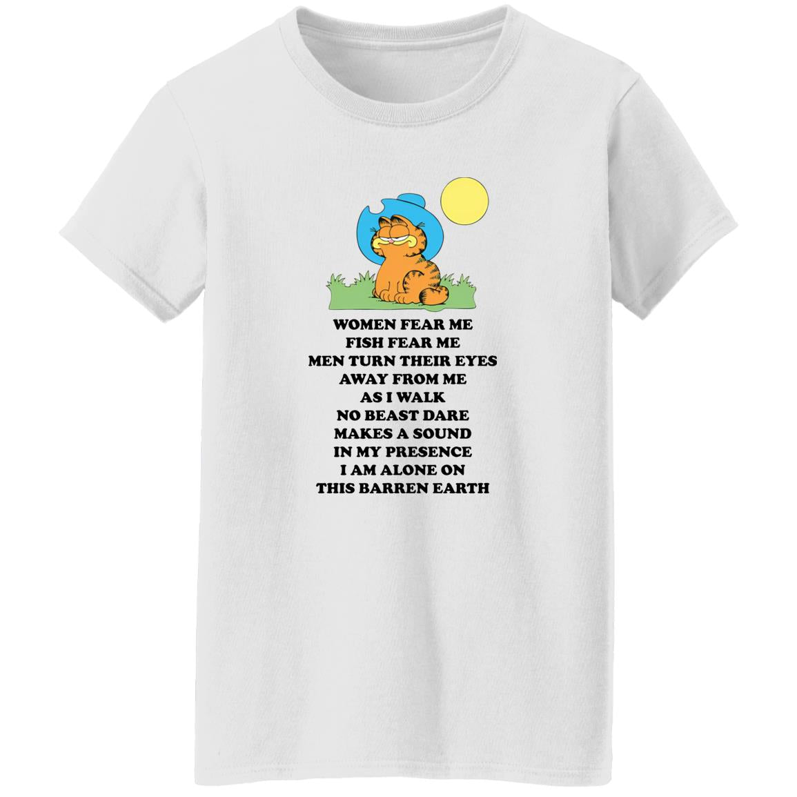 Garfield Women Fear Me Fish Fear Me Men Turn Their Eyes Shirt