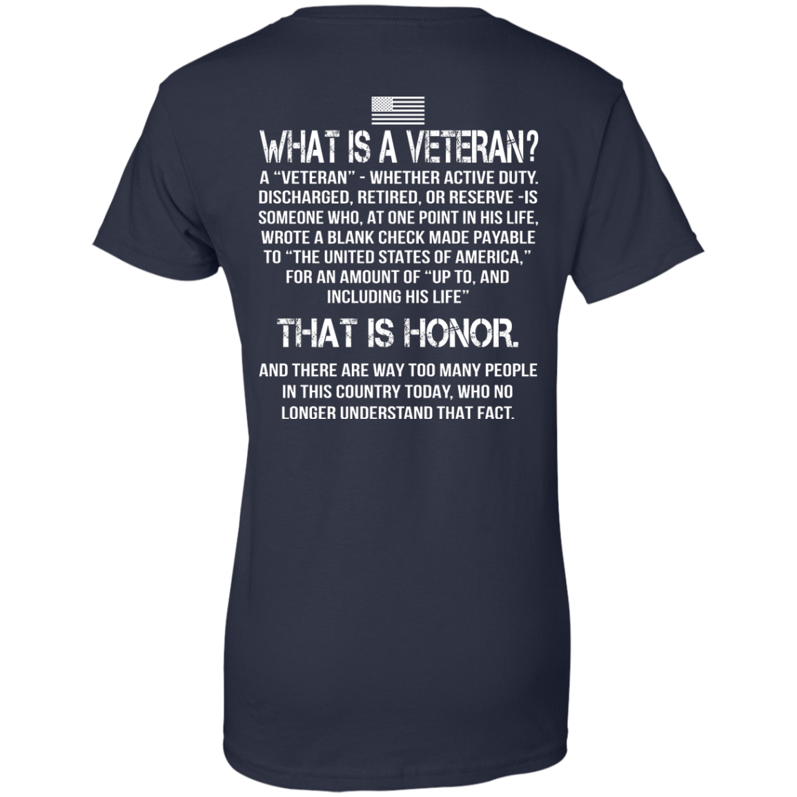 What Is A Veteran? - That Is Honor Shirt - Back Design - TeeDragons