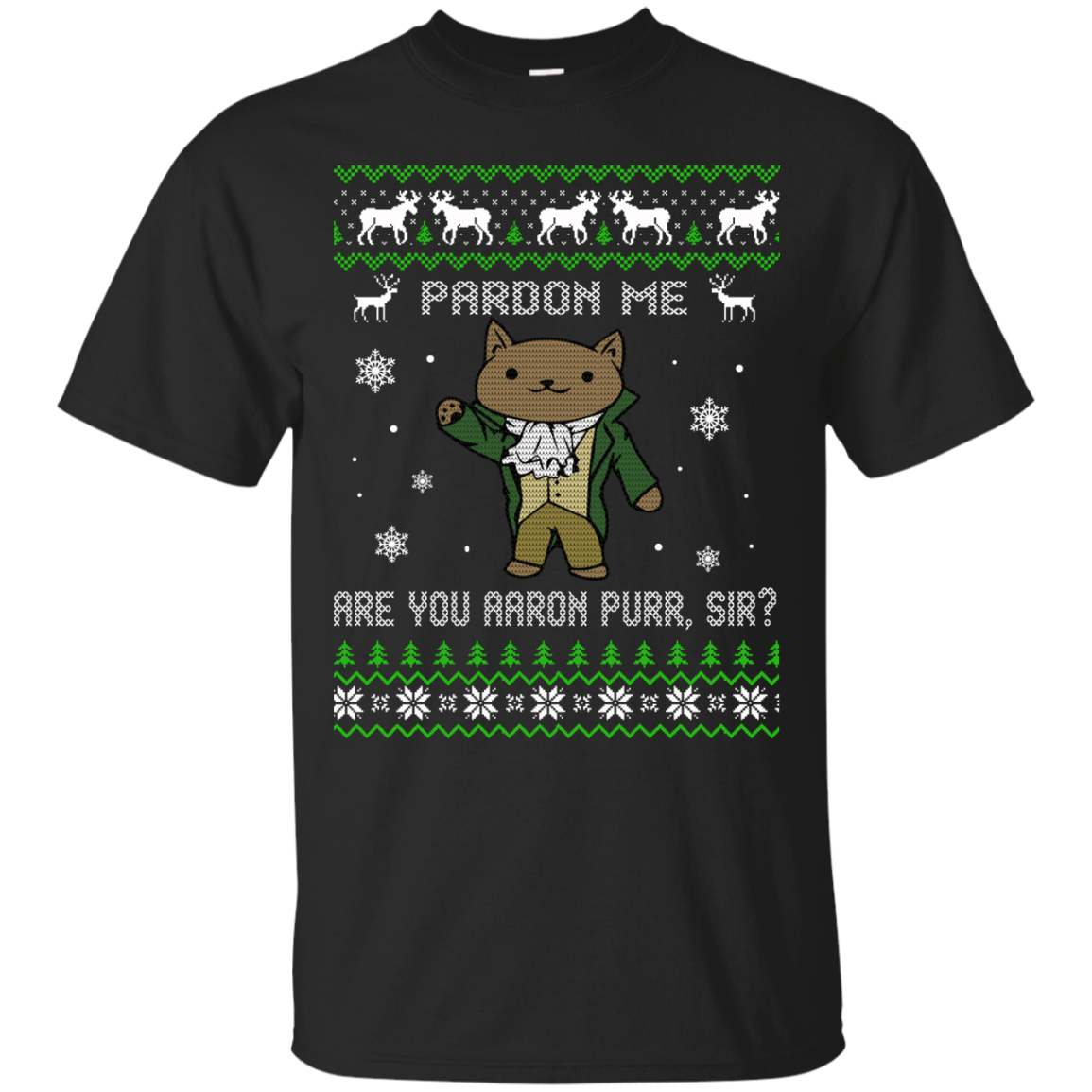Hamilcat Christmas Sweater - Pardon Me Aaron Purr, Sir? - TeeDragons