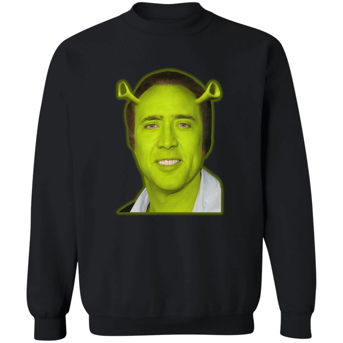 Shrek And Nicolas Cage Face Shirt