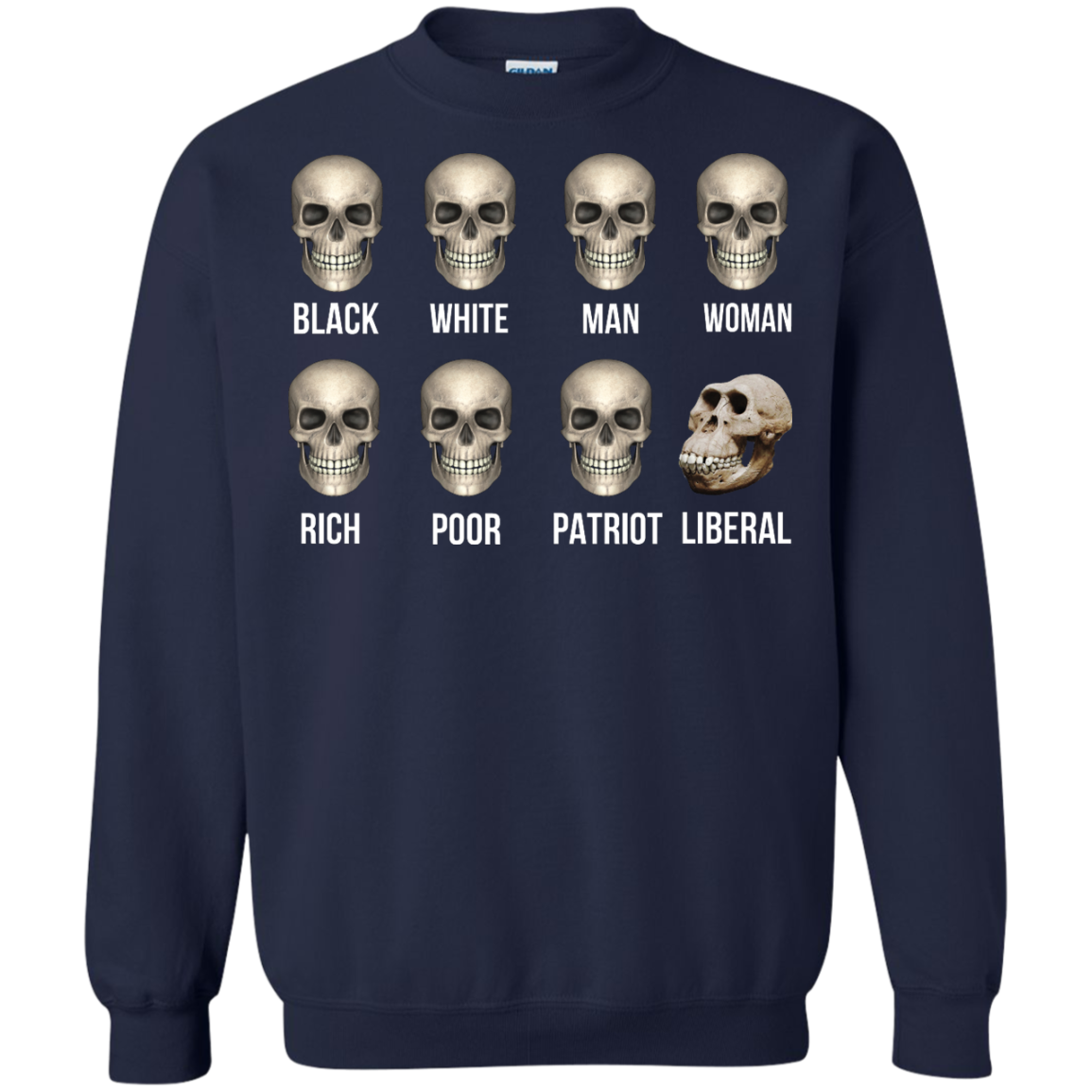 Skulls of Modern America -  All people was created equal except Liberal skull shirt - TeeDragons