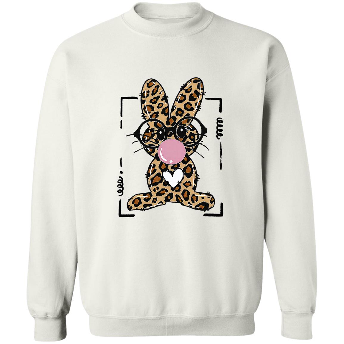 Leopard Rabbit Bunny Blowing Bubble Gum Easter Day Shirt
