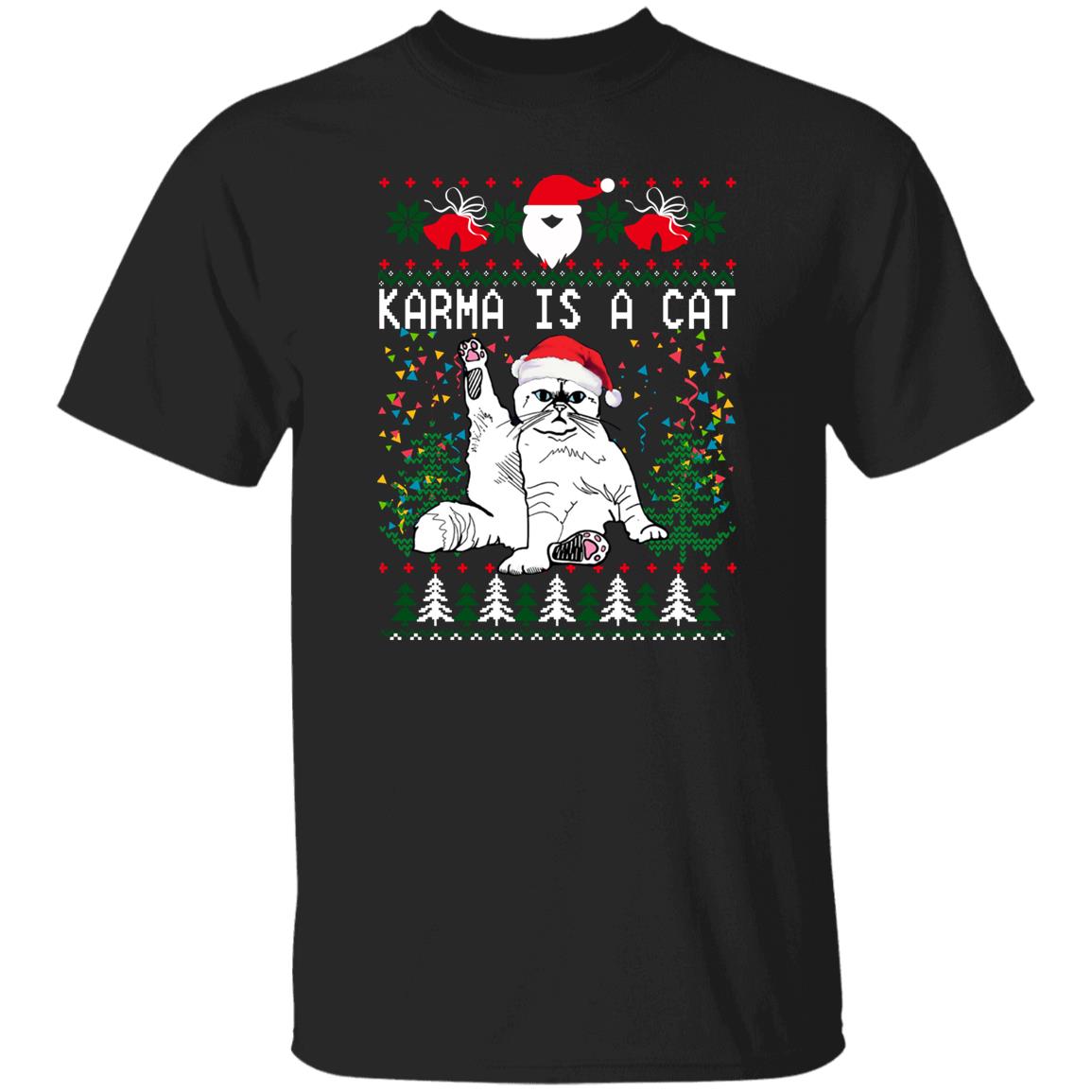 Karma Is A Cat Christmas Sweater
