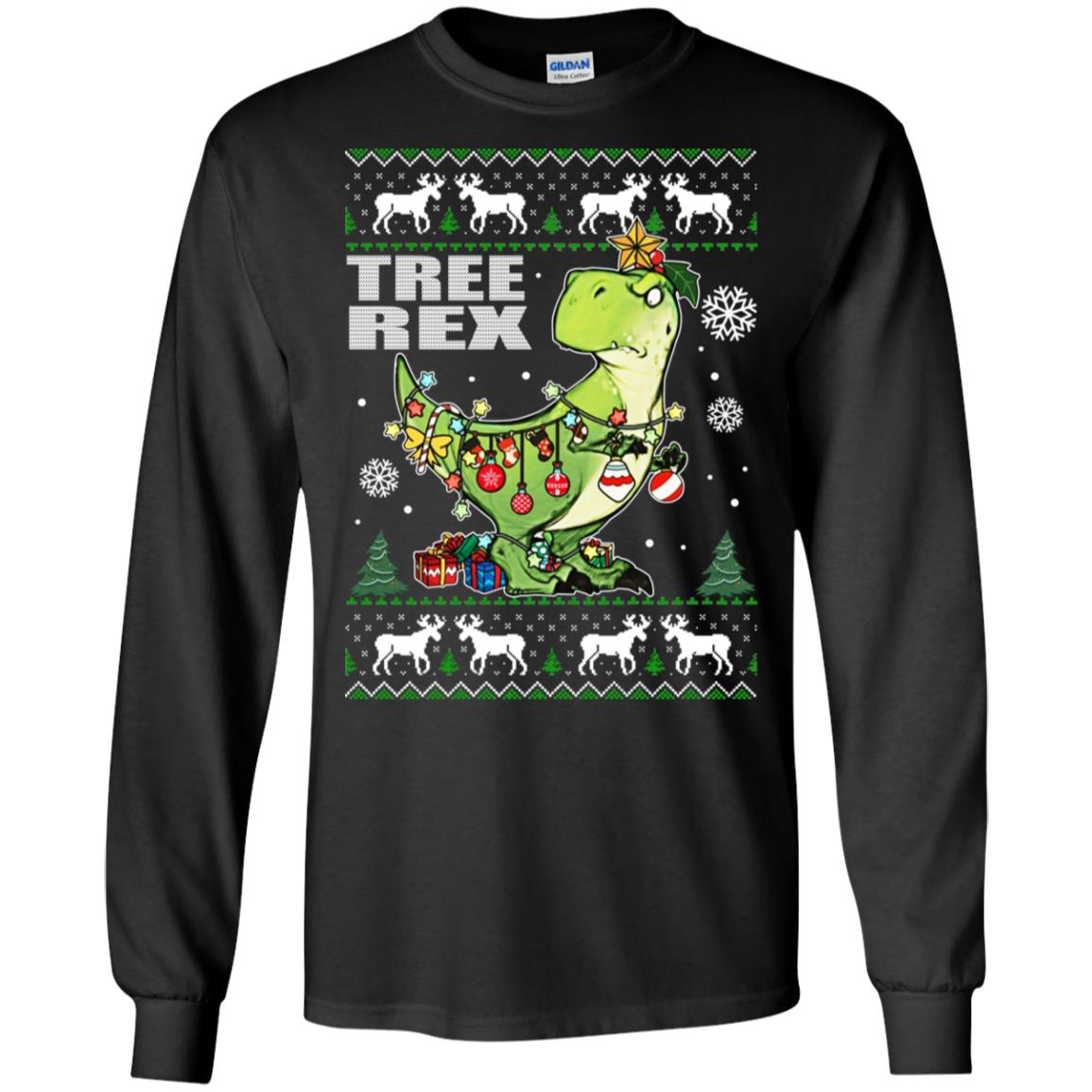 Tree Rex Ugly Christmas Sweater - TeeDragons