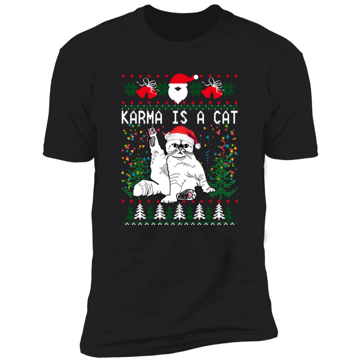 Karma Is A Cat Christmas Sweater