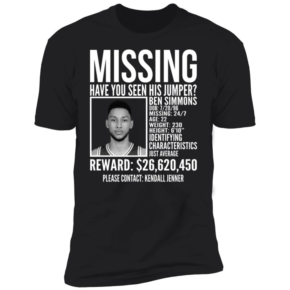 Ben Simmons missing shirt