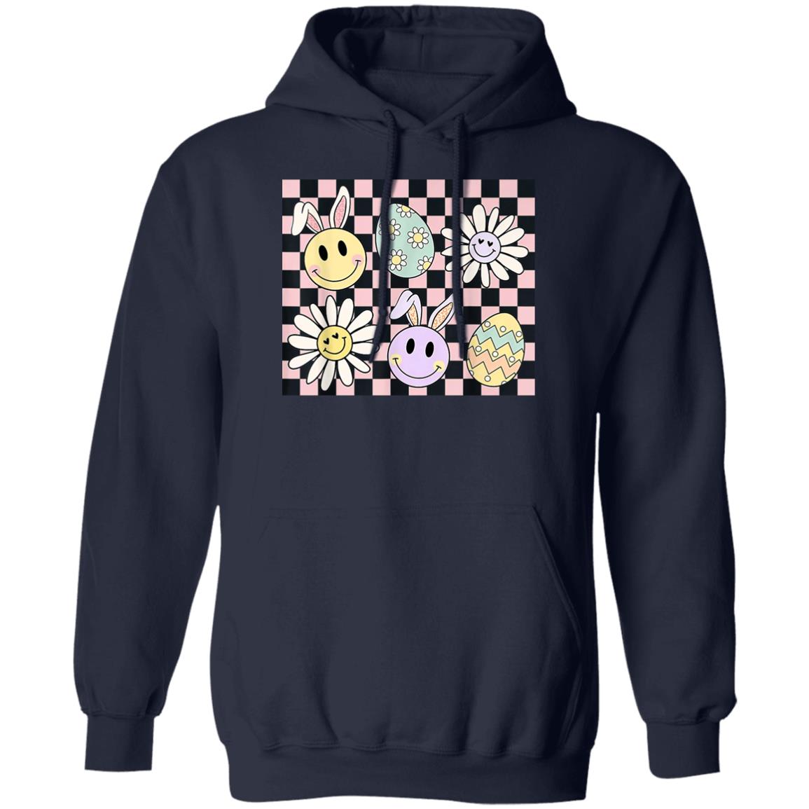 Easter Groovy Bunny Pastel Check Egg Shirt