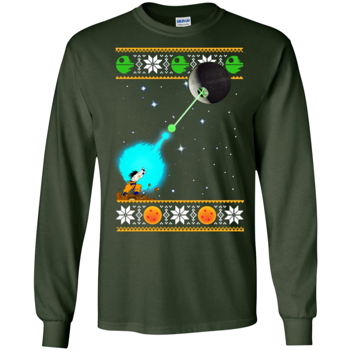 Songoku Kamehameha Death Plannet Christmas Sweater - TeeDragons