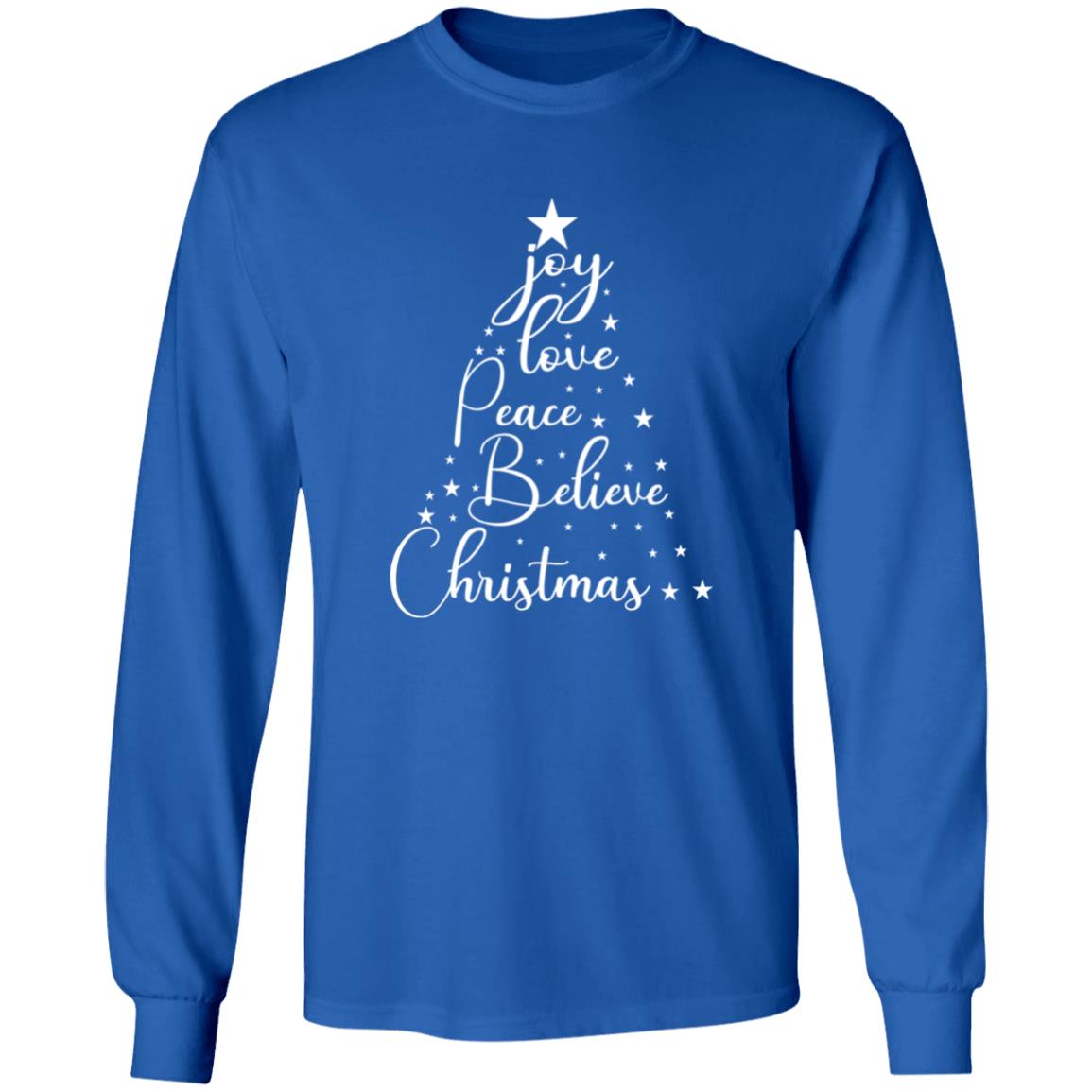 Joy Love Peace Believe Christmas Shirt