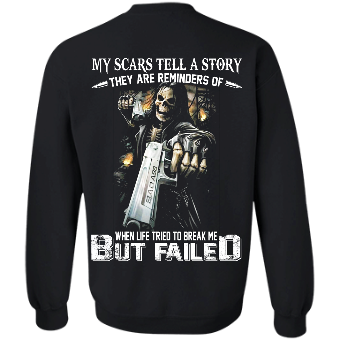 When Life Tried To Break Me But Failed Shirt - Back Design - TeeDragons