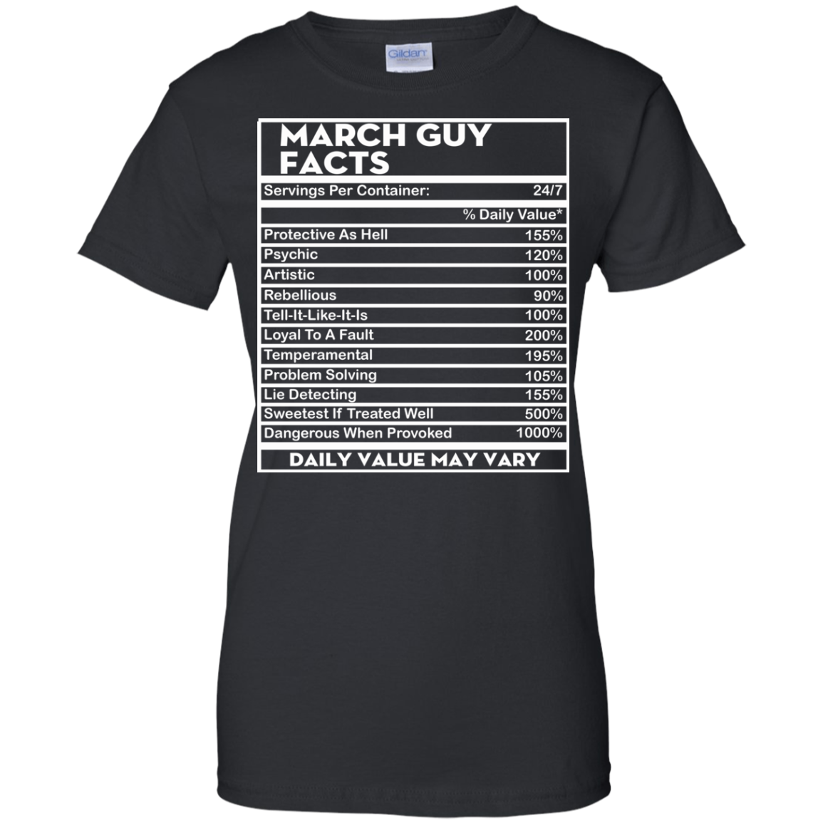 March Guy Facts - Servings Per Container 24/7 Shirt, Hoodie - TeeDragons