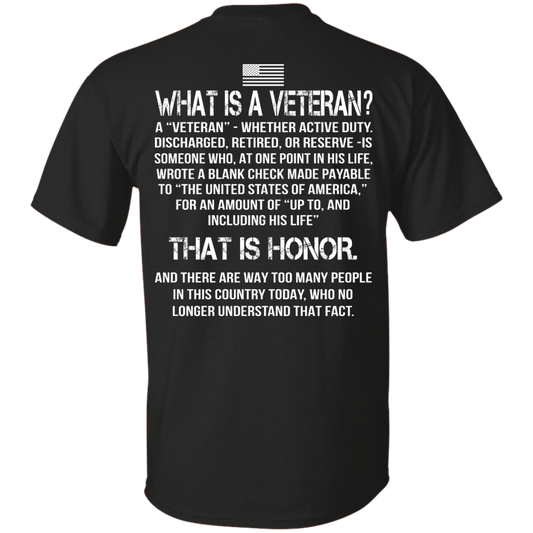 What Is A Veteran? - That Is Honor Shirt - Back Design - TeeDragons